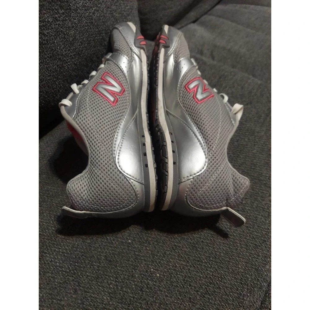 New Balance Running Shoes Grey Pink Cross Training Sneakers Womens Size 8B